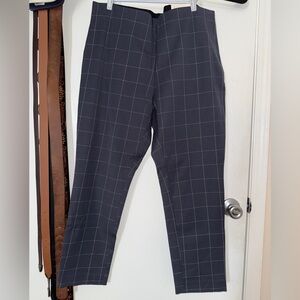 Woman's blue Checkered work Pants
